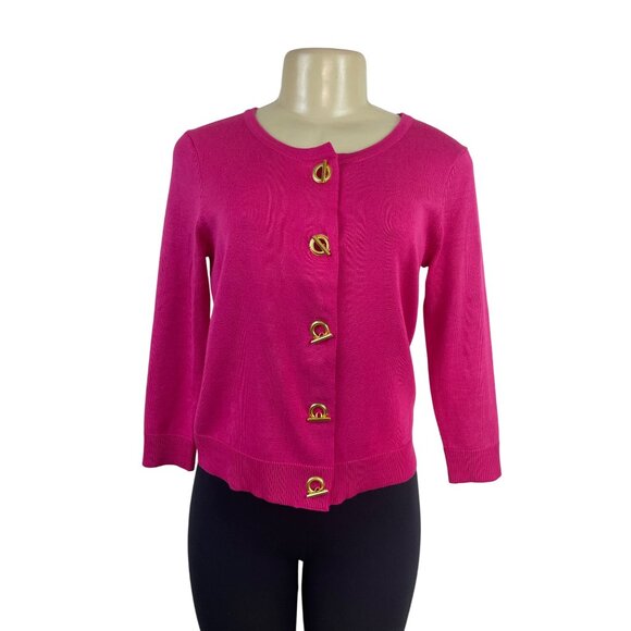 Premise Studio Womens Sourwatermel Pink Knit Cardigan Sweater Sz S - New - Picture 1 of 8